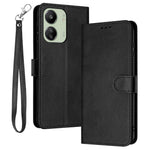 For Xiaomi Redmi 13C 4G / 5G / 13R 5G / Poco C65 4G / Poco M6 5G Case TPU+PU Leather Stand Phone Cover with Wrist Strap