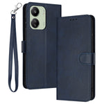 For Xiaomi Redmi 13C 4G / 5G / 13R 5G / Poco C65 4G / Poco M6 5G Case TPU+PU Leather Stand Phone Cover with Wrist Strap