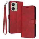 For Xiaomi Redmi 13C 4G / 5G / 13R 5G / Poco C65 4G / Poco M6 5G Case TPU+PU Leather Stand Phone Cover with Wrist Strap