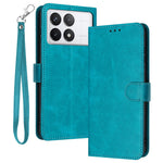 For Xiaomi Redmi K70E 5G / Poco X6 Pro 5G Case TPU+PU Leather Phone Shell with Wrist Strap