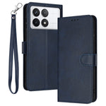 For Xiaomi Redmi K70E 5G / Poco X6 Pro 5G Case TPU+PU Leather Phone Shell with Wrist Strap