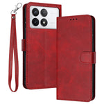 For Xiaomi Redmi K70E 5G / Poco X6 Pro 5G Case TPU+PU Leather Phone Shell with Wrist Strap