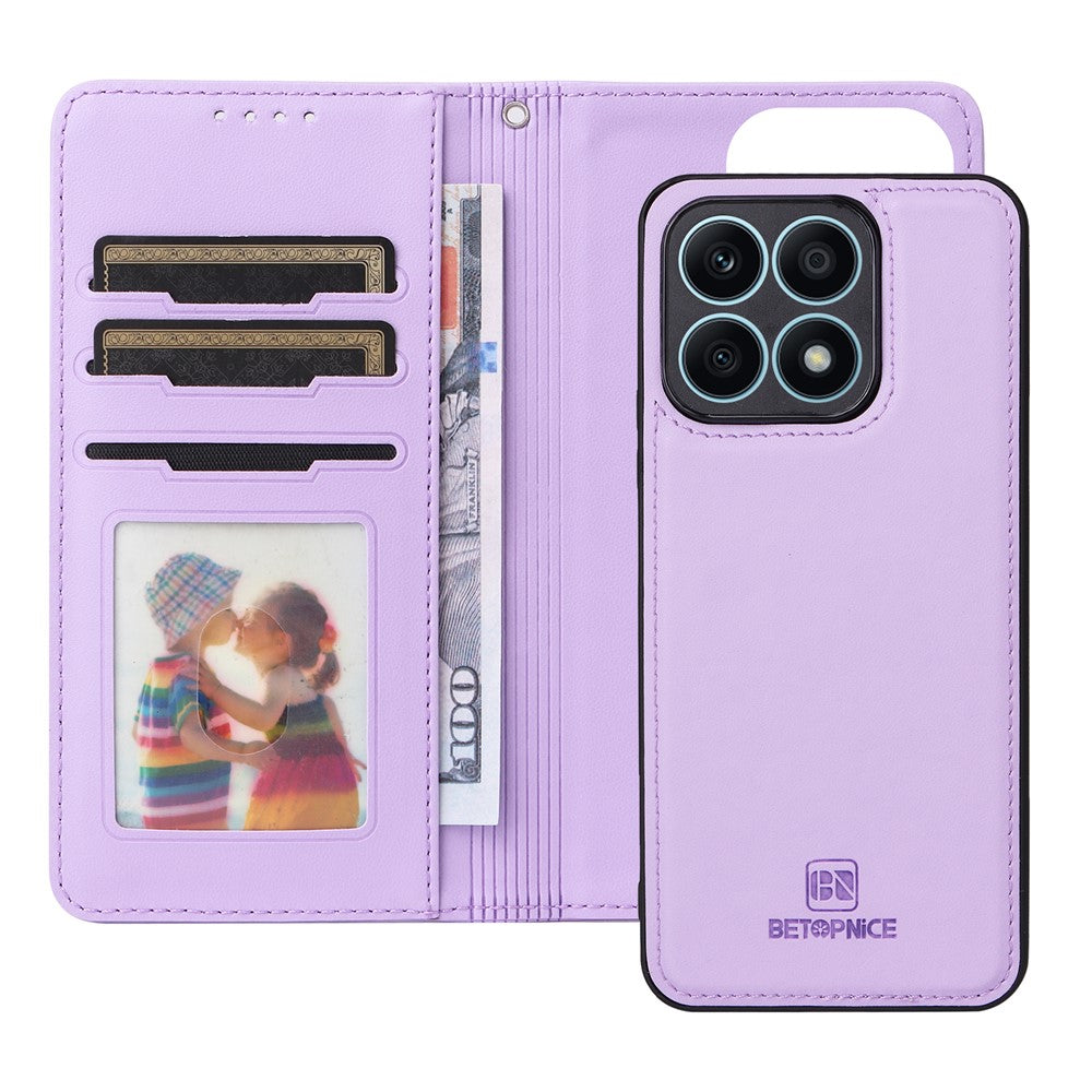 For Honor X8a 4G Magnetic Case BETOPNICE Detachable PU Leather Phone Cover with Strap