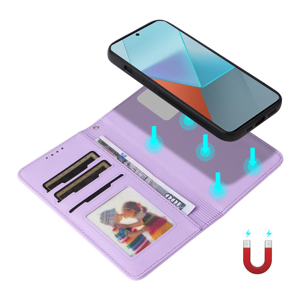 For Xiaomi Redmi Note 13 Pro 5G / Poco X6 5G Magnetic Case BETOPNICE Detachable PU Leather Phone Cover with Strap