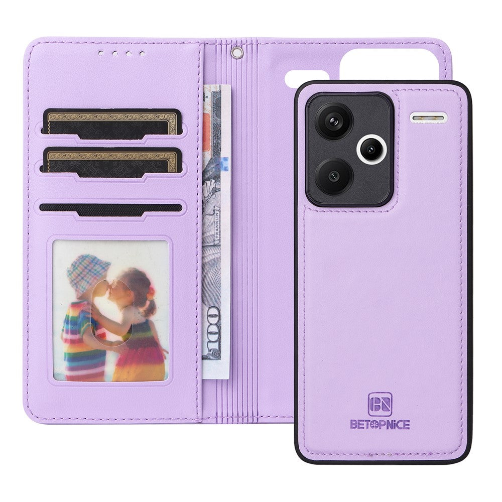 For Xiaomi Redmi Note 13 Pro+ 5G Magnetic Case BETOPNICE Detachable PU Leather Phone Cover with Strap