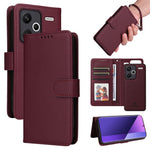 For Xiaomi Redmi Note 13 Pro+ 5G Magnetic Case BETOPNICE Detachable PU Leather Phone Cover with Strap