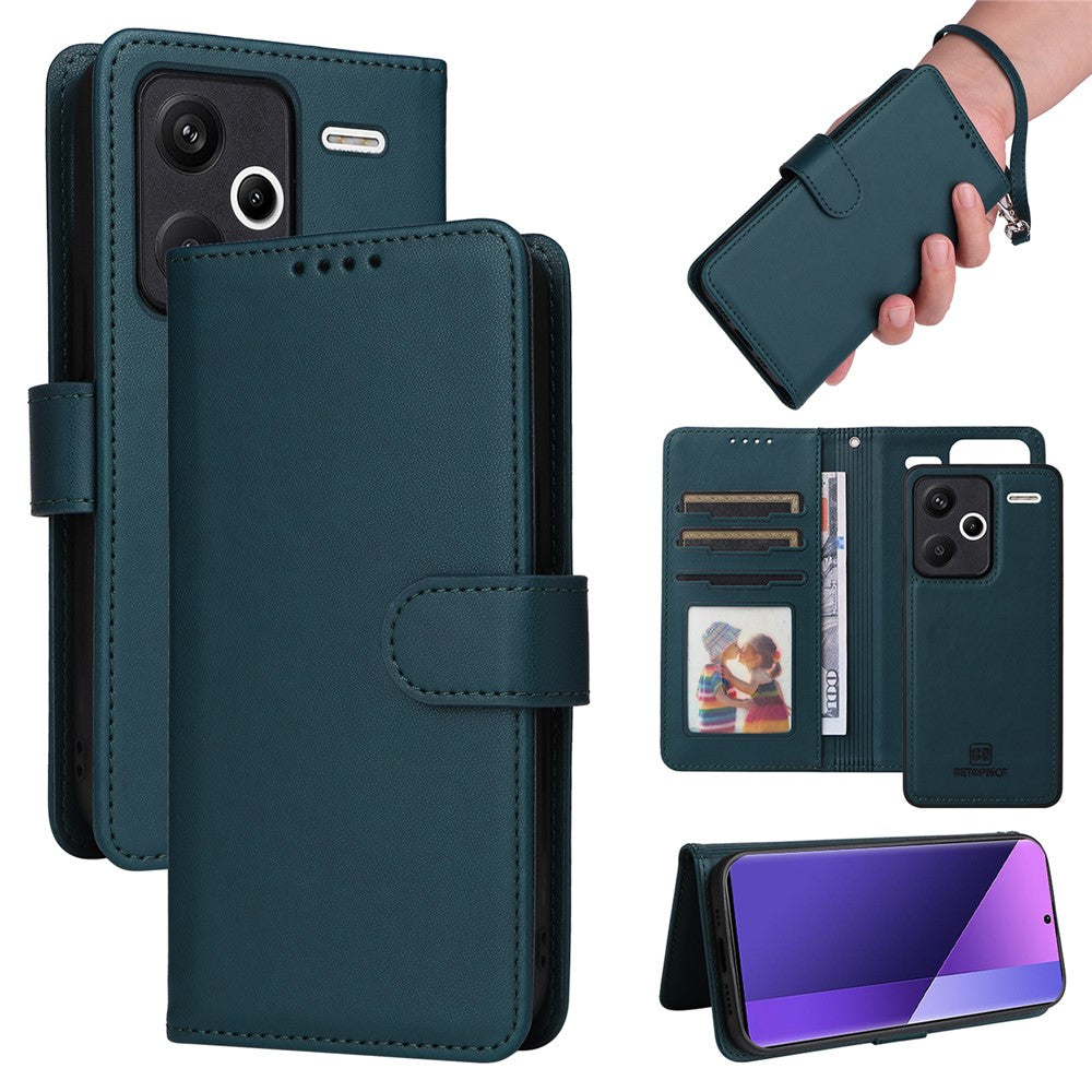 For Xiaomi Redmi Note 13 Pro+ 5G Magnetic Case BETOPNICE Detachable PU Leather Phone Cover with Strap