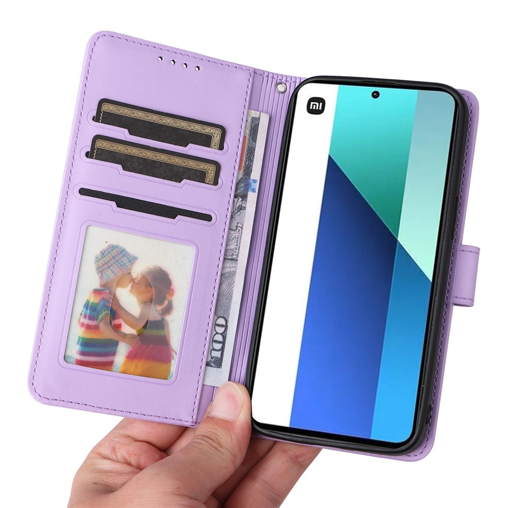 For Xiaomi Redmi Note 13 4G Magnetic Case BETOPNICE Detachable PU Leather Phone Cover with Strap