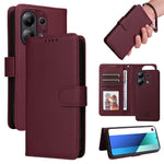 For Xiaomi Redmi Note 13 4G Magnetic Case BETOPNICE Detachable PU Leather Phone Cover with Strap