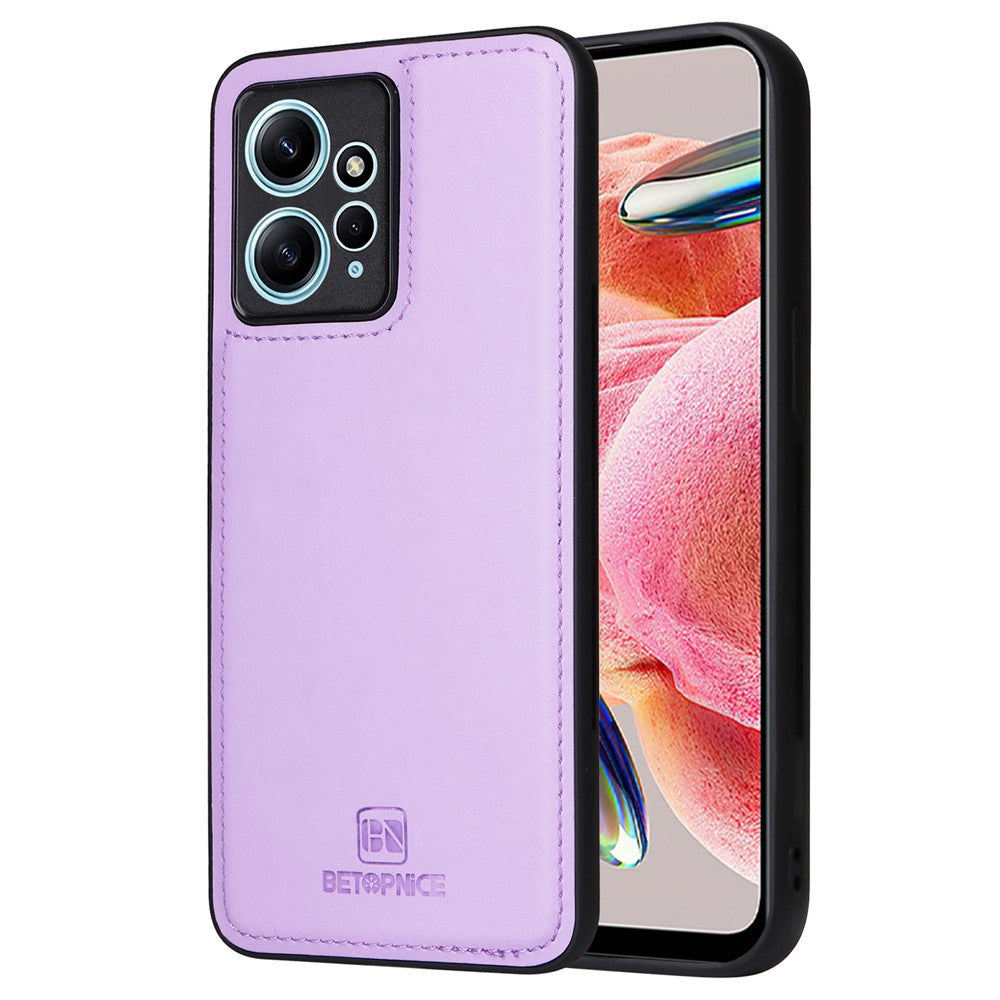 Xiaomi Redmi Note 12 4G Magnetiskt Skal BETOPNICE Avtagbart PU-lädermobilskal med rem