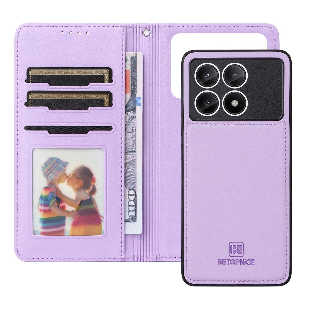 For Xiaomi Redmi K70E 5G / Poco X6 Pro 5G Magnetic Case BETOPNICE Detachable PU Leather Phone Cover with Strap