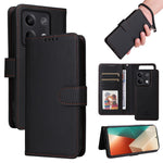 For Xiaomi Redmi Note 13 5G Magnetic Case BETOPNICE Detachable PU Leather Phone Cover with Strap