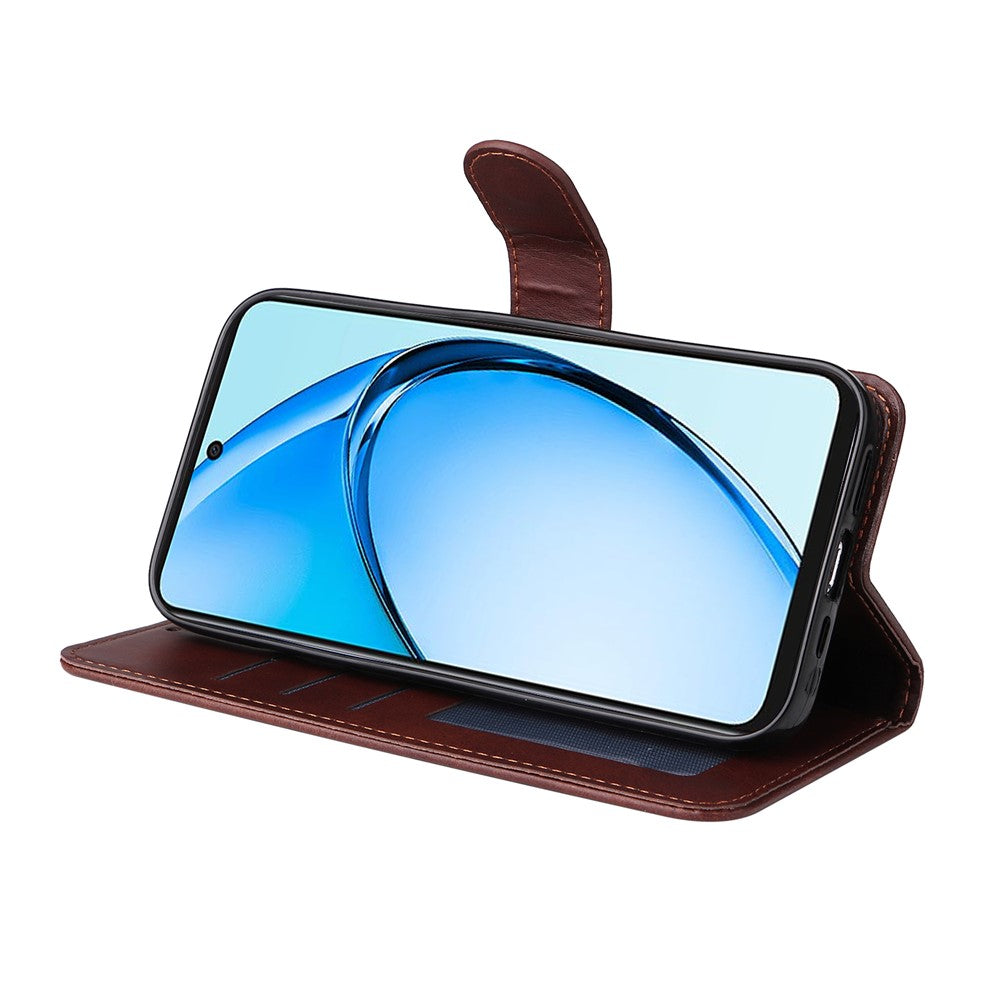 Til Oppo A60 4G Lædercover Kalveskindsstruktur Pung Magnetisk Spænde Mobiltelefoncover