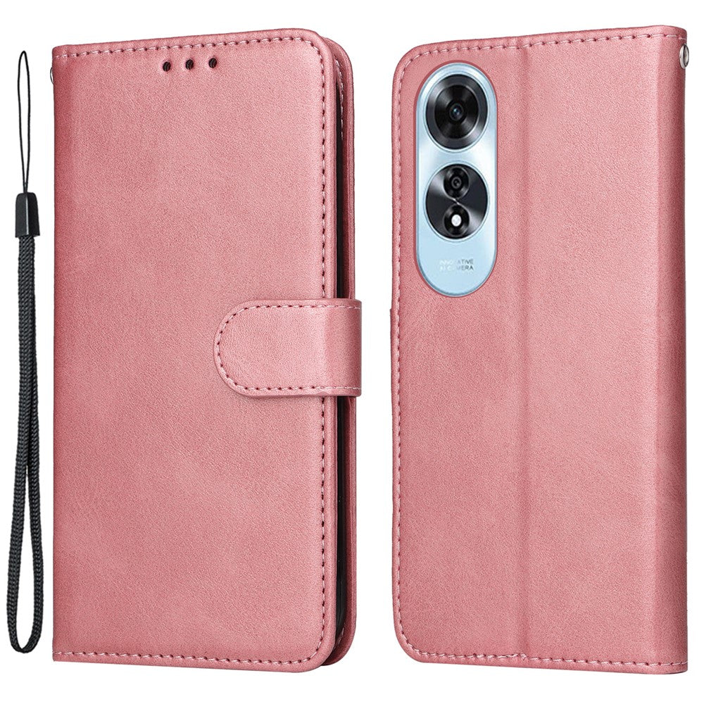 Til Oppo A60 4G Lædercover Kalveskindsstruktur Pung Magnetisk Spænde Mobiltelefoncover