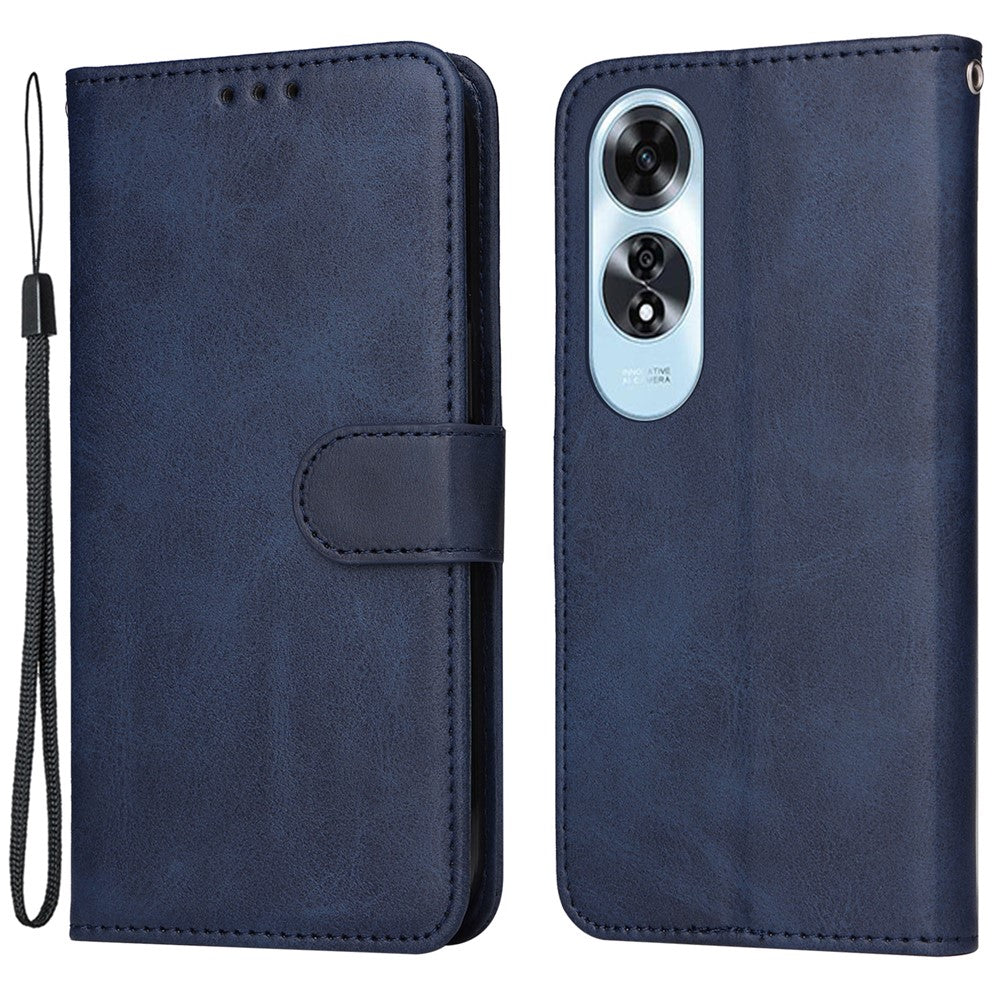 Til Oppo A60 4G Lædercover Kalveskindsstruktur Pung Magnetisk Spænde Mobiltelefoncover