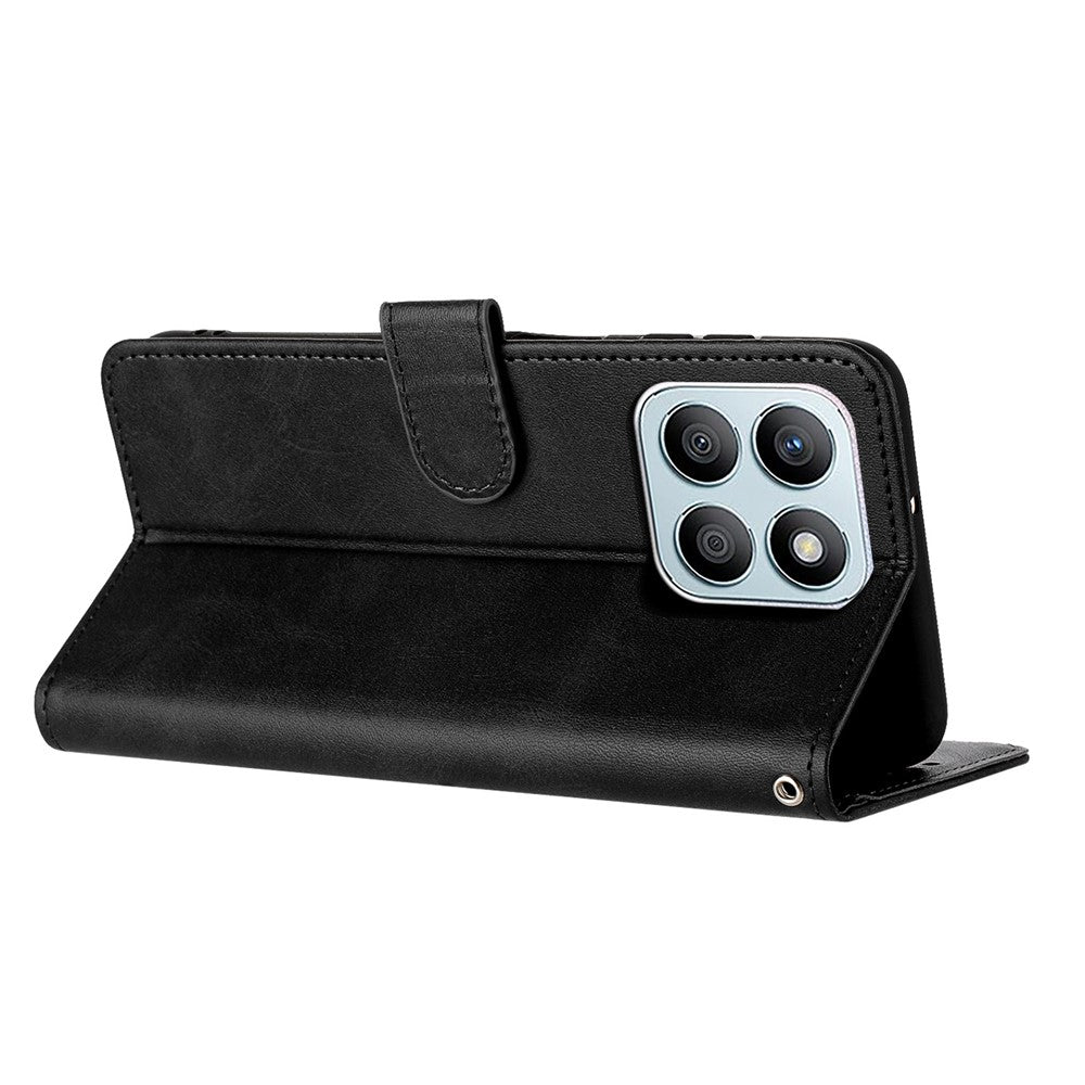 For Honor X8b 4G Case Calf Texture Leather Wallet Flip Stand Mobile Phone Cover