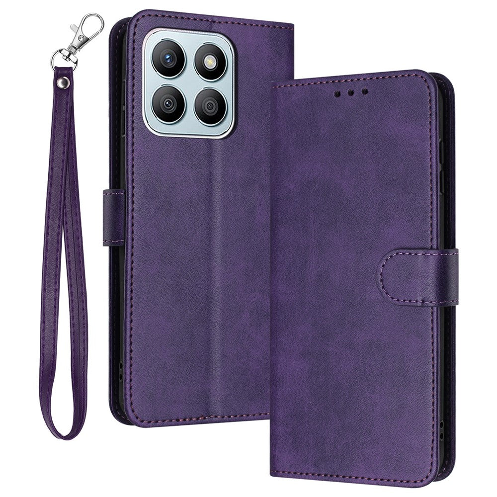 For Honor X8b 4G Case Calf Texture Leather Wallet Flip Stand Mobile Phone Cover