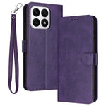 Phone Cases for Honor X8a 4G Leather Wallet Cell Phone Stand Calf Texture Cover