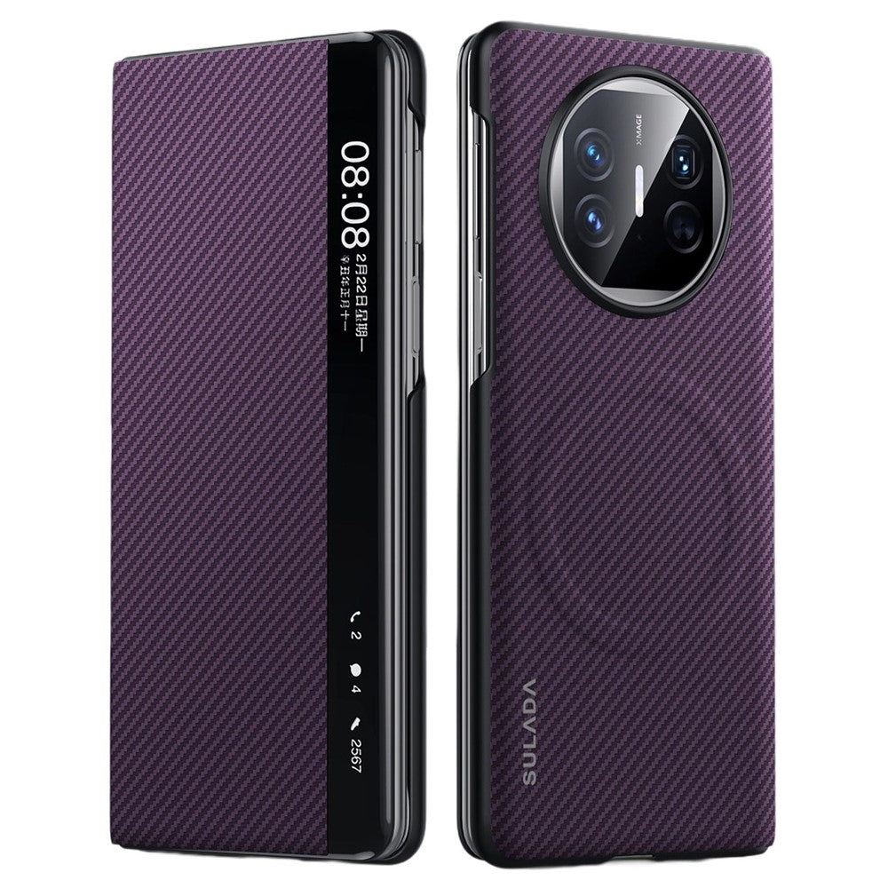 SULADA For Huawei Mate X5 Magnetic Case PU+PC Phone Cover with View Window