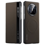 SULADA For Huawei Mate X5 Magnetic Case PU+PC Phone Cover with View Window