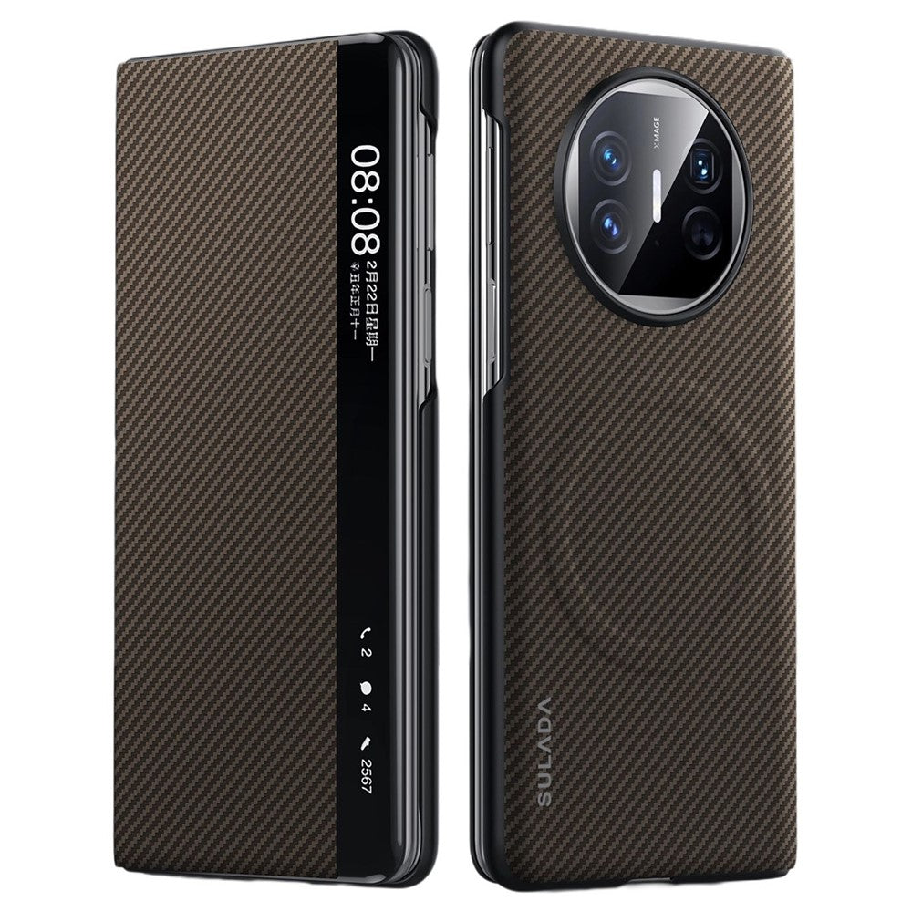 SULADA For Huawei Mate X5 Magnetic Case PU+PC Phone Cover with View Window