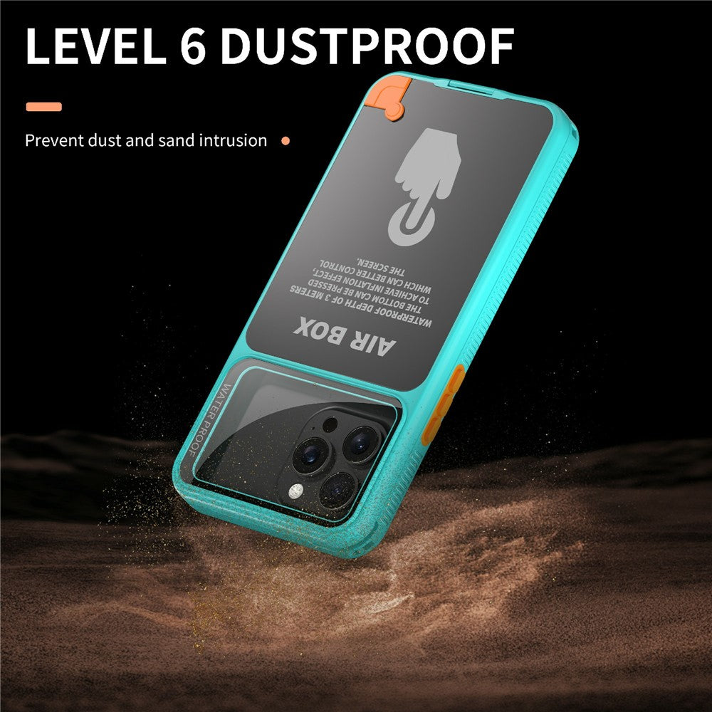 SHELLBOX Air Box-serien til iPhone 15 Pro Max Vandtæt Cover PC+TPU+PET Beskyttende Telefoncover