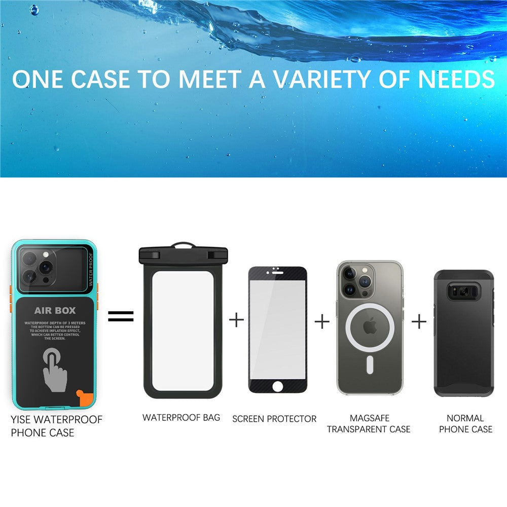 SHELLBOX Air Box-serien til iPhone 15 Pro Max Vandtæt Cover PC+TPU+PET Beskyttende Telefoncover