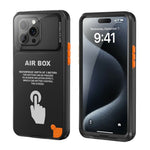 SHELLBOX Air Box-serien til iPhone 15 Pro Max Vandtæt Cover PC+TPU+PET Beskyttende Telefoncover
