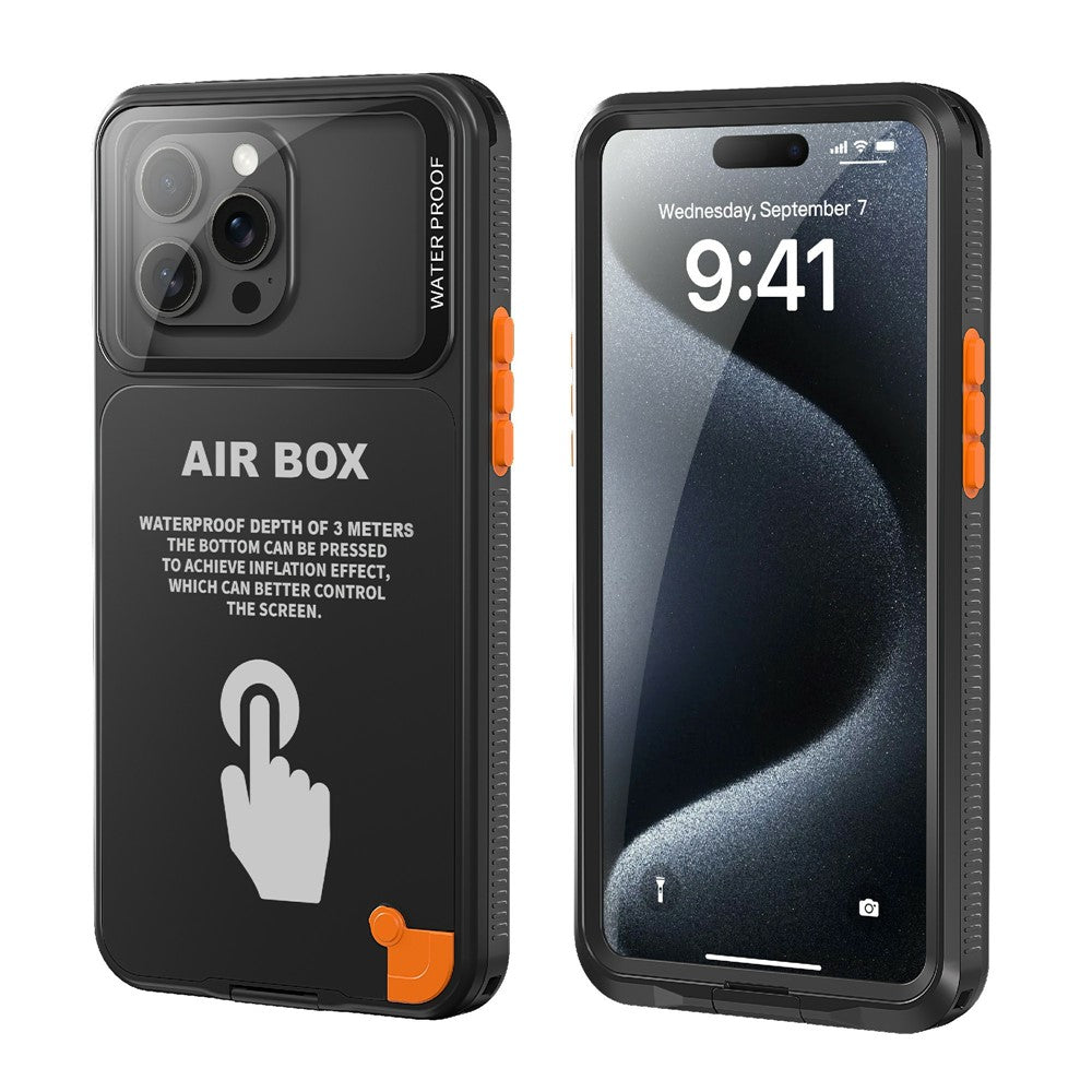 SHELLBOX Air Box-serien til iPhone 15 Pro Max Vandtæt Cover PC+TPU+PET Beskyttende Telefoncover