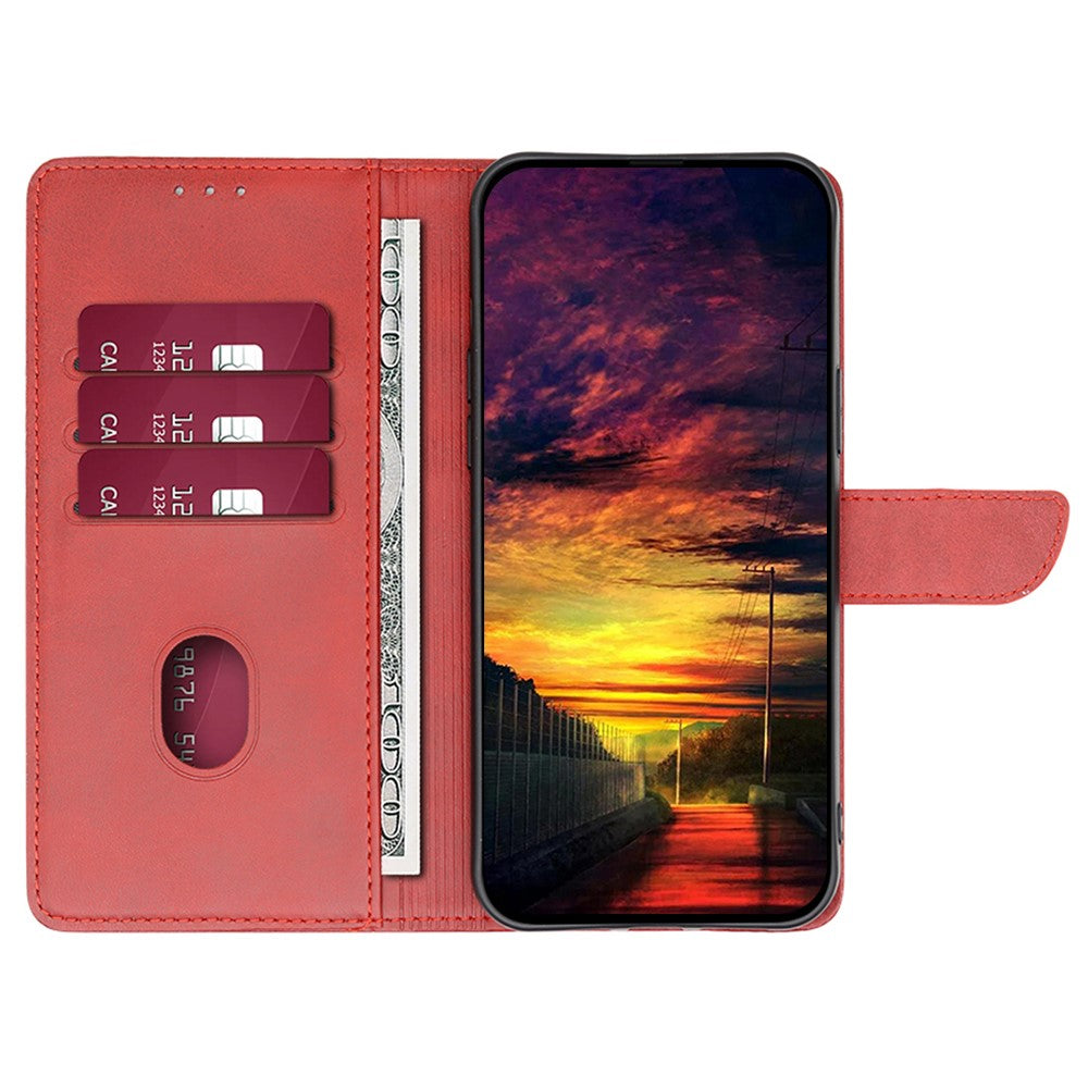 OnePlus Nord CE4 5G-skal PU-läder+TPU-mobilskyddsfodral med vadstruktur, plånbok