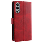 OnePlus Nord CE4 5G-skal PU-läder+TPU-mobilskyddsfodral med vadstruktur, plånbok