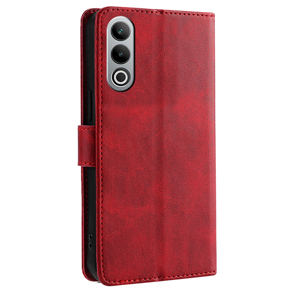 OnePlus Nord CE4 5G-skal PU-läder+TPU-mobilskyddsfodral med vadstruktur, plånbok