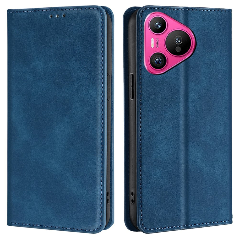 Huawei Pura 70-cover i PU-læder med kortholder, Skin-Touch