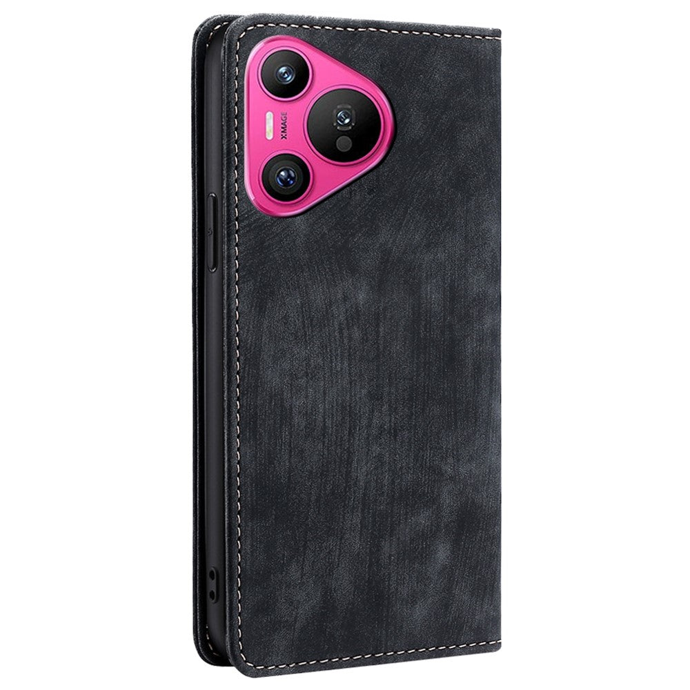 For Huawei Pura 70 Case RFID Blocking PU Leather Wallet Stand Anti-scratch Phone Cover