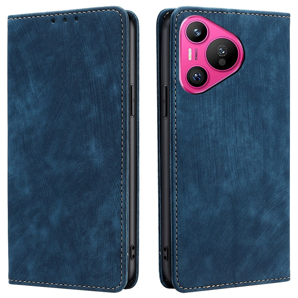 For Huawei Pura 70 Case RFID Blocking PU Leather Wallet Stand Anti-scratch Phone Cover