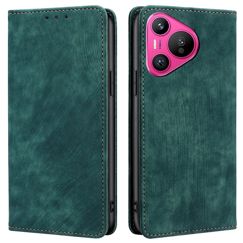 For Huawei Pura 70 Case RFID Blocking PU Leather Wallet Stand Anti-scratch Phone Cover