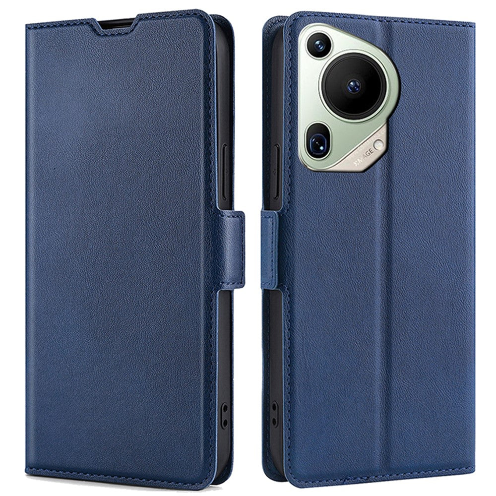 Huawei Pura 70 Ultra Cover Ultratunt Läderfodral med Korthållare, Magnetiskt mobilfodral