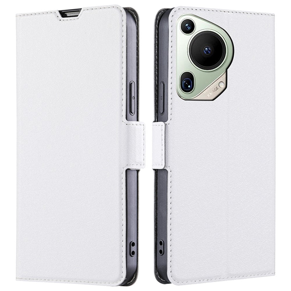 Huawei Pura 70 Ultra Cover Ultratunt Läderfodral med Korthållare, Magnetiskt mobilfodral