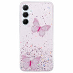 AW-serien för Samsung Galaxy A25 5G (Global) (161,0 X 76,5 X 8,3 mm) skal med glitter och fjärilsmönster i TPU-fodral