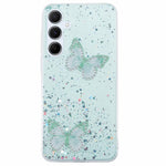 AW-serien för Samsung Galaxy A25 5G (Global) (161,0 X 76,5 X 8,3 mm) skal med glitter och fjärilsmönster i TPU-fodral