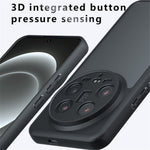 For Xiaomi 14 Ultra Case Skin-Touch TPU + PC Matte Phone Back Cover, Transparent Black