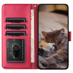 For Xiaomi Redmi 13C 4G / 5G / 13R 5G / Poco M6 5G / Poco C65 4G Case PU Leather Wallet Cover Wall Cats Pattern
