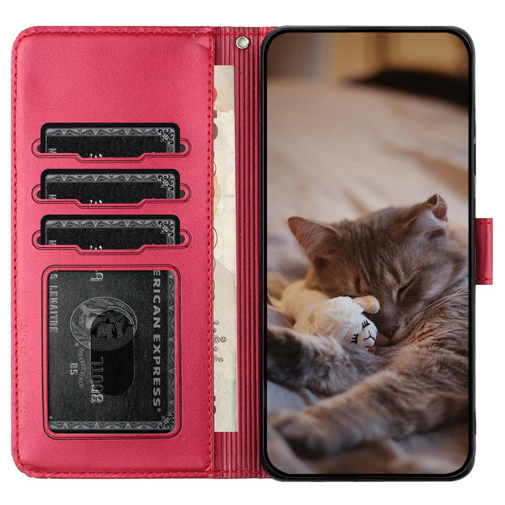 For Xiaomi Redmi 13C 4G / 5G / 13R 5G / Poco M6 5G / Poco C65 4G Case PU Leather Wallet Cover Wall Cats Pattern