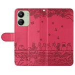 For Xiaomi Redmi 13C 4G / 5G / 13R 5G / Poco M6 5G / Poco C65 4G Case PU Leather Wallet Cover Wall Cats Pattern