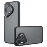 Etui til Huawei Pura 70 Pro / Pura 70 Pro+, TPU + PC med skin-touch, mat bagsidecover til telefon, transparent sort