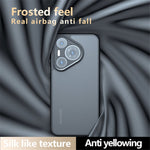 Etui til Huawei Pura 70 Pro / Pura 70 Pro+, TPU + PC med skin-touch, mat bagsidecover til telefon, transparent sort