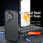 Etui til Huawei Pura 70 Pro / Pura 70 Pro+, TPU + PC med skin-touch, mat bagsidecover til telefon, transparent sort