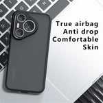 Etui til Huawei Pura 70 Pro / Pura 70 Pro+, TPU + PC med skin-touch, mat bagsidecover til telefon, transparent sort