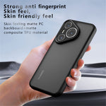 Etui til Huawei Pura 70 Pro / Pura 70 Pro+, TPU + PC med skin-touch, mat bagsidecover til telefon, transparent sort