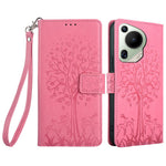 For Huawei Pura 70 Ultra Case PU Leather Wallet Stand Floral Phone Cover with Hand Strap